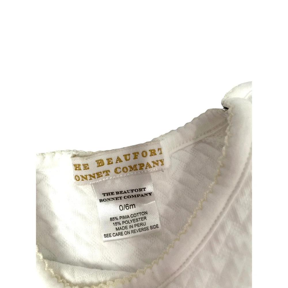 The Beaufort Bonnet Company textured pima cotton sleep sack Size 0-6M white soft